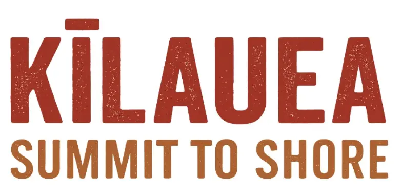 Kīlauea Summit to Shore logo for a Big Island volcano tour.